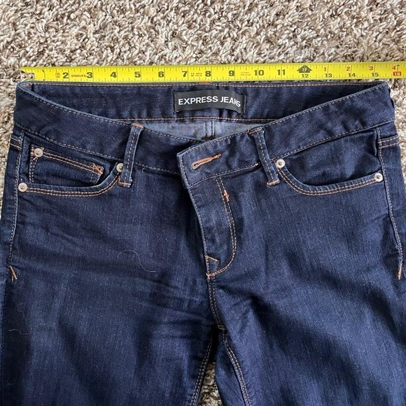 Express Dark Wash Vintage Skinny Jeans – Low Rise, Skinny Leg - Picture 3 of 4